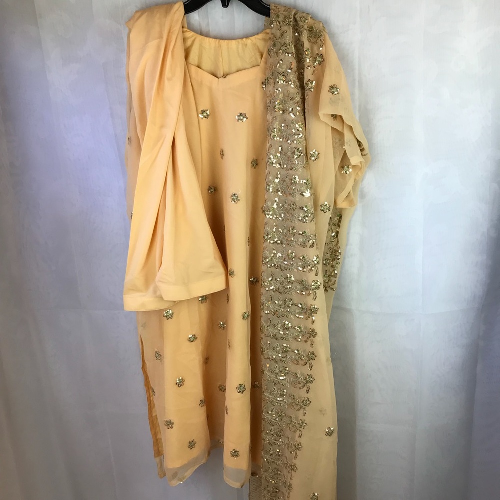 Sprinkle details embroidered women’s Large dress
